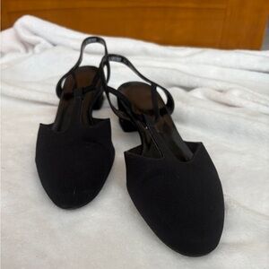Women’s Easy Street Black Suede Slingback Heels size 11M